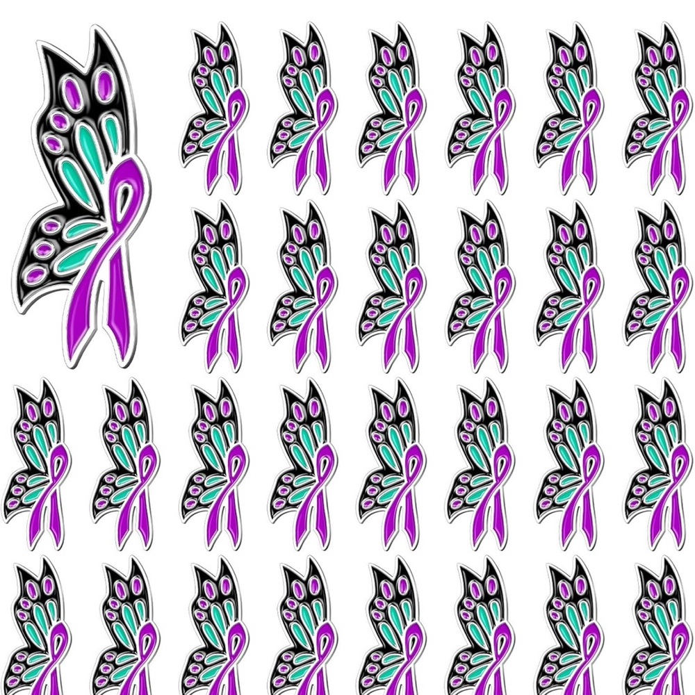 Suicide Prevention Awareness Ribbon Butterfly Lapel Pins